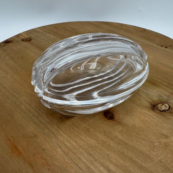 Gorham Crystal Egg  Nut Shape Trinket Box Vintage - Picture 3 of 11